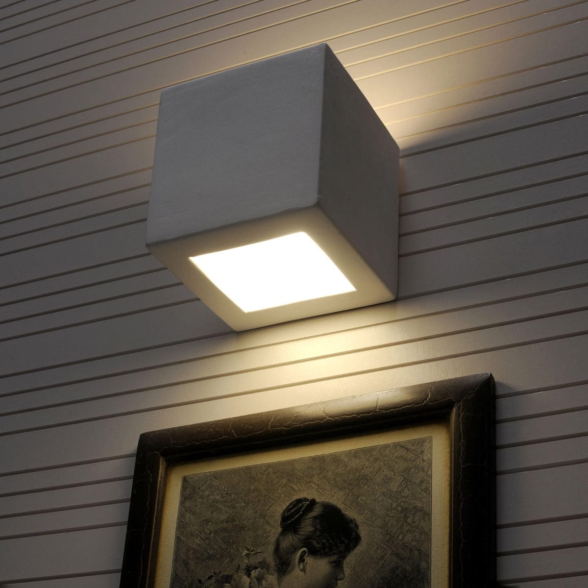 Leo Keramisk Vägglampa - Vit - Geometrisk Design - E27 - LED Kompatibel