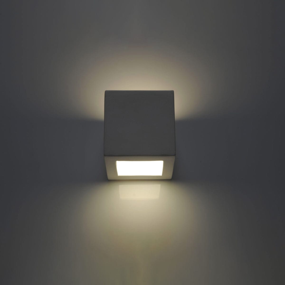 Leo Keramisk Vägglampa - Vit - Geometrisk Design - E27 - LED Kompatibel