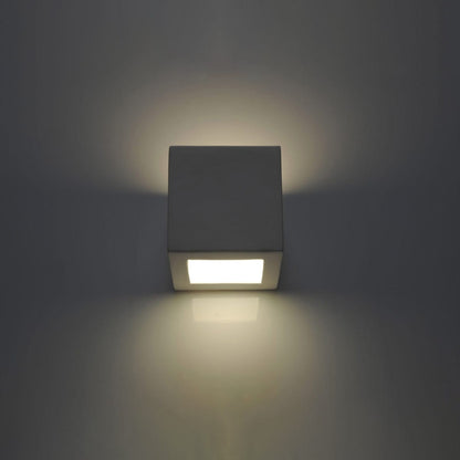 Leo Keramisk Vägglampa - Vit - Geometrisk Design - E27 - LED Kompatibel