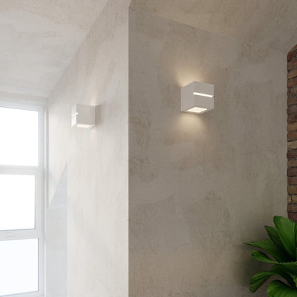 LEO LINE - Vägglampa Keramik - Modern Design - Målningsbar Yta - E27 Kompatibel - Upp &amp; Ner Ljuseffekt