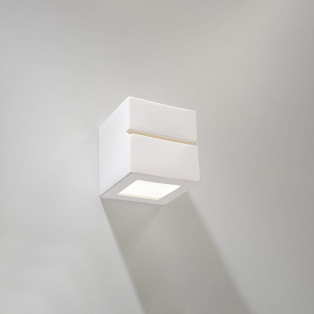 LEO LINE - Vägglampa Keramik - Modern Design - Målningsbar Yta - E27 Kompatibel - Upp &amp; Ner Ljuseffekt