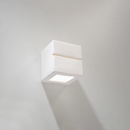 LEO LINE - Vägglampa Keramik - Modern Design - Målningsbar Yta - E27 Kompatibel - Upp &amp; Ner Ljuseffekt