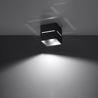 Lobo Svart Taklampa - Minimalistisk Aluminium Design - G9 Sockel - 10x10x10 cm
