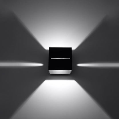 Lobo svart vägglampa - Minimalistisk aluminiumdesign - G9-sockel - 10x12x10 cm