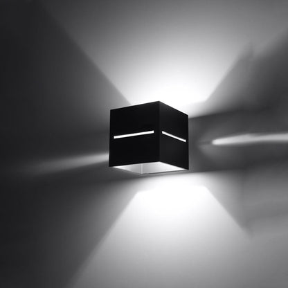 Lobo svart vägglampa - Minimalistisk aluminiumdesign - G9-sockel - 10x12x10 cm