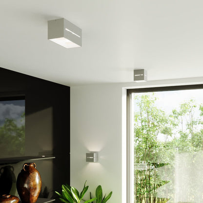 Lobo Gray Taklampa - Minimalistisk Aluminium Design - G9 LED Sockel - 10x10x10 cm