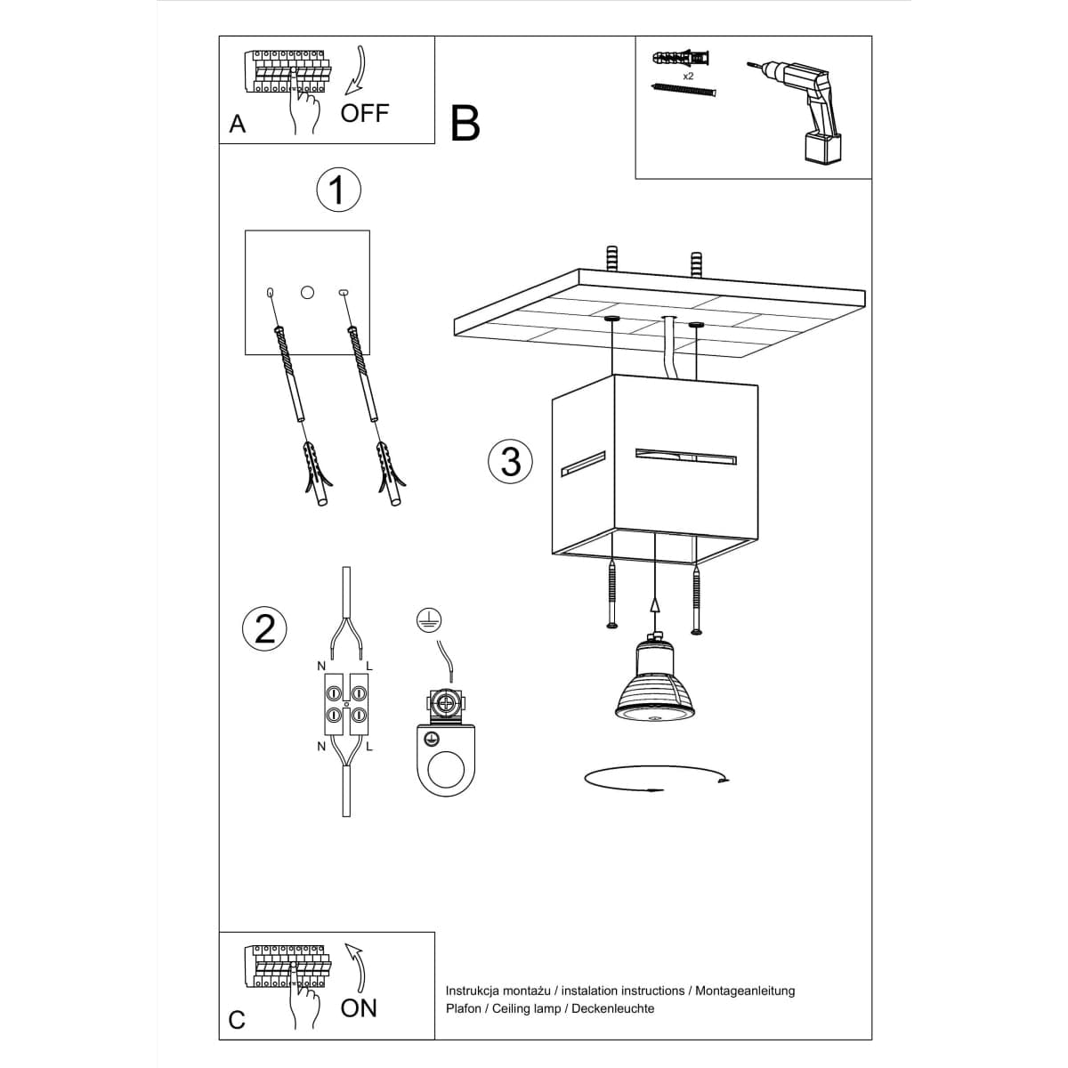 Lobo Gray Taklampa - Minimalistisk Aluminium Design - G9 LED Sockel - 10x10x10 cm