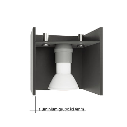 Lobo Gray Taklampa - Minimalistisk Aluminium Design - G9 LED Sockel - 10x10x10 cm