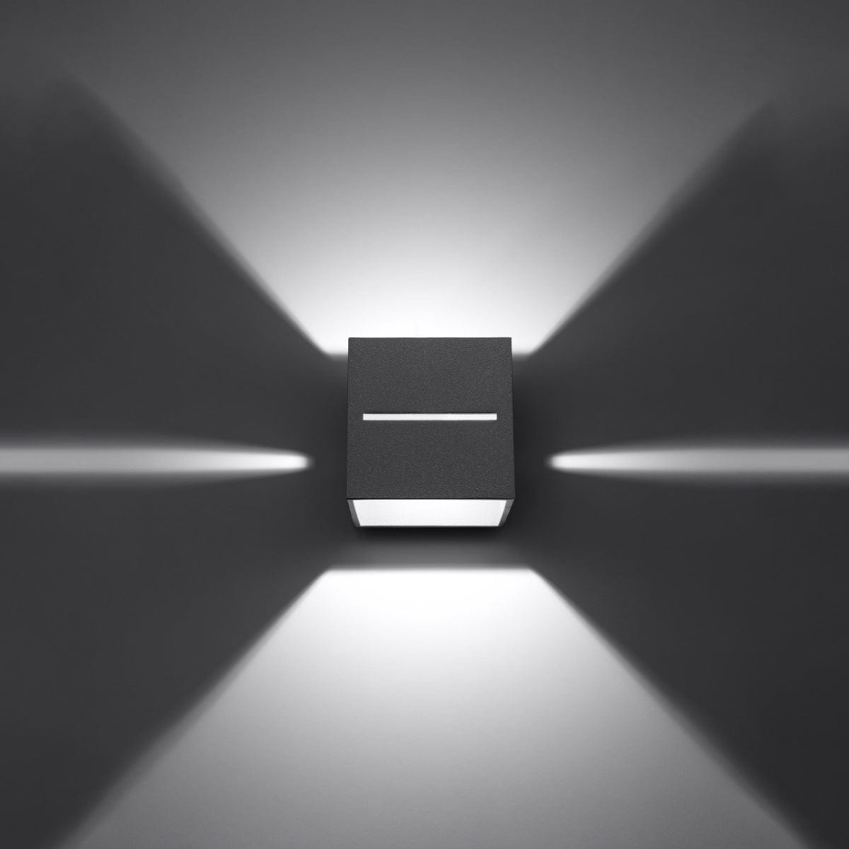 Lobo Gray Vägglampa - Minimalistisk Aluminium Design - G9 Sockel - 10x12x10 cm