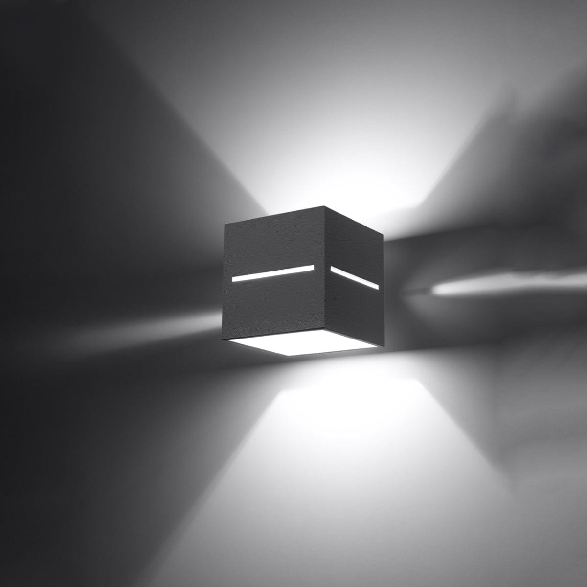 Lobo Gray Vägglampa - Minimalistisk Aluminium Design - G9 Sockel - 10x12x10 cm