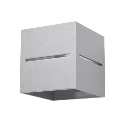 Lobo Gray Vägglampa - Minimalistisk Aluminium Design - G9 Sockel - 10x12x10 cm