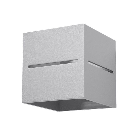 Lobo Gray Vägglampa - Minimalistisk Aluminium Design - G9 Sockel - 10x12x10 cm