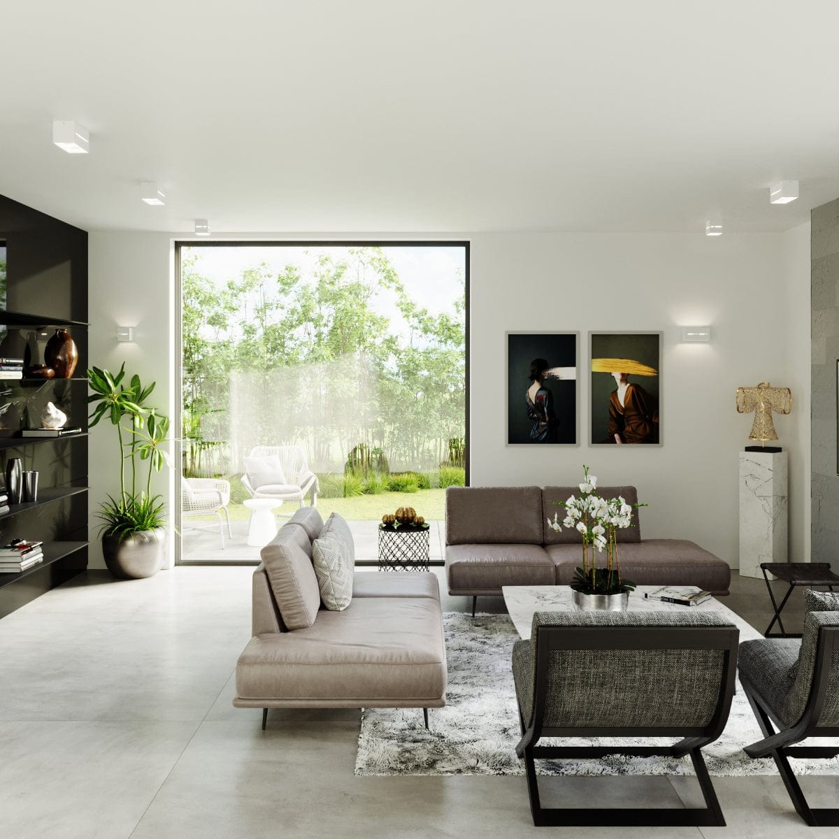 LOBO Vit Taklampa - Minimalistisk Aluminium Design - G9 LED Socker - 10x10x10 cm