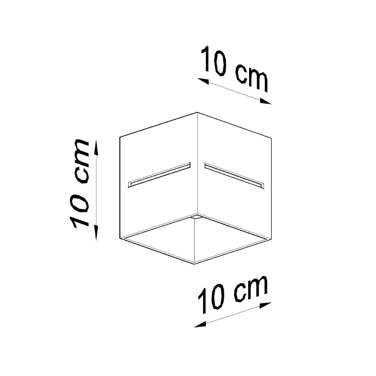LOBO Vit Taklampa - Minimalistisk Aluminium Design - G9 LED Socker - 10x10x10 cm