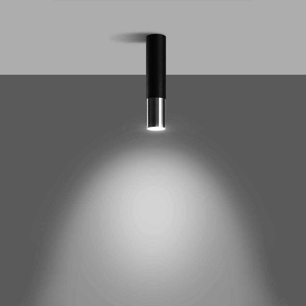 LOOPEZ Taklampa Svart/Krom - Modern Spot Ljus - Lätt att Rengöra - Utbytbara GU10 Lampor - Universellt Monteringssystem - Tidlös Design