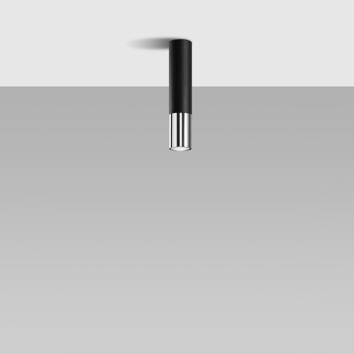 LOOPEZ Taklampa Svart/Krom - Modern Spot Ljus - Lätt att Rengöra - Utbytbara GU10 Lampor - Universellt Monteringssystem - Tidlös Design