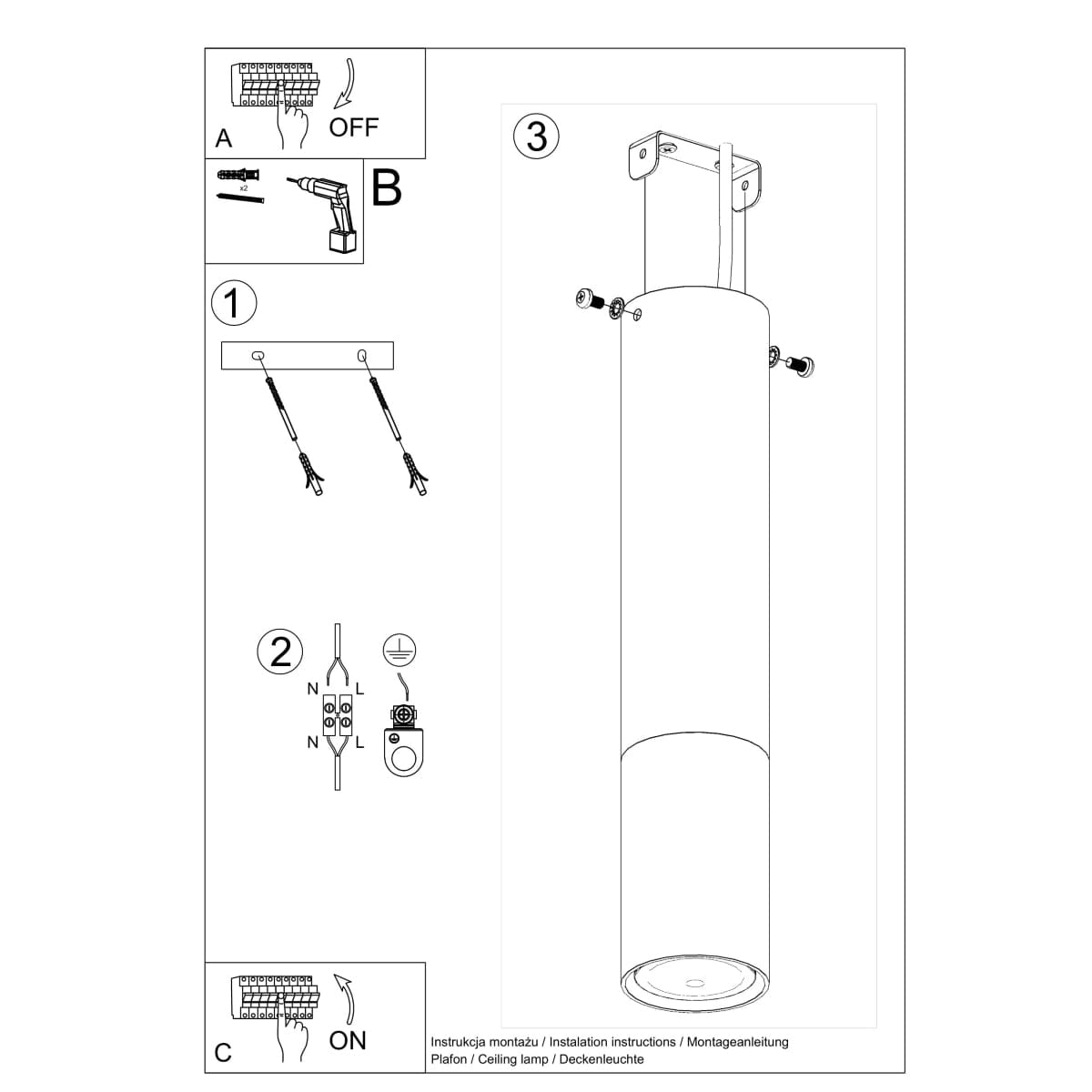 LOOPEZ Taklampa Svart/Koppar - Modern Spot Light - Lätt att rengöra - Utbytbart GU10-lampor - Universellt monteringssystem - Tidös design