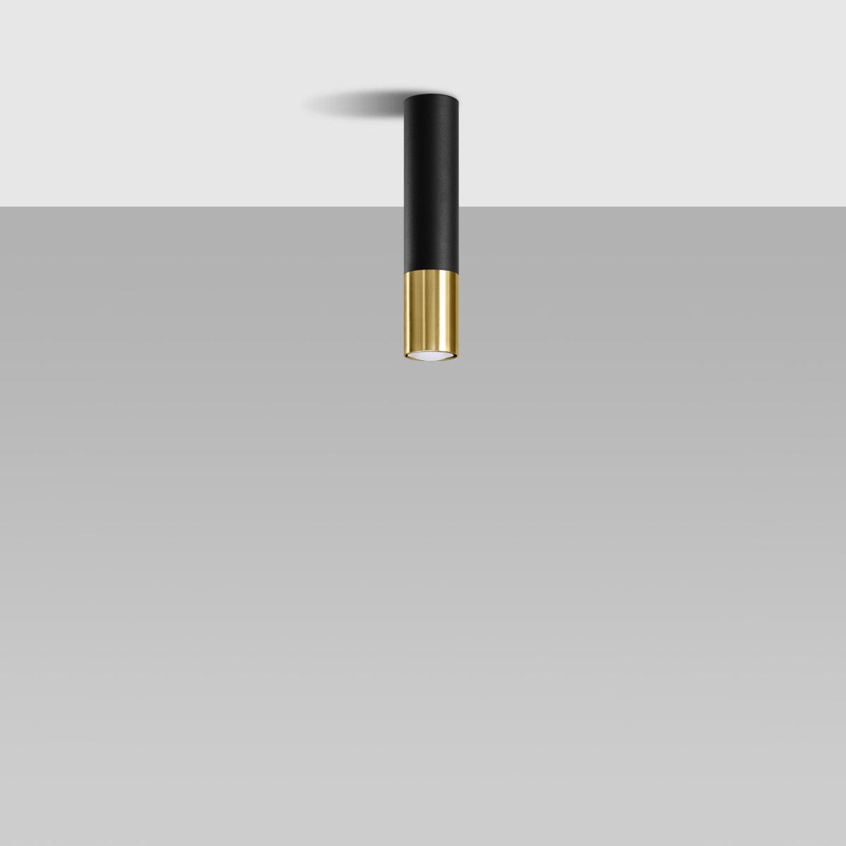 LOOPEZ Taklampa Svart/Guld - Modern Spotlight - Lätt att Rengöra - Bytbara GU10 Lampa - Universellt Monteringssystem - Tidlös Design