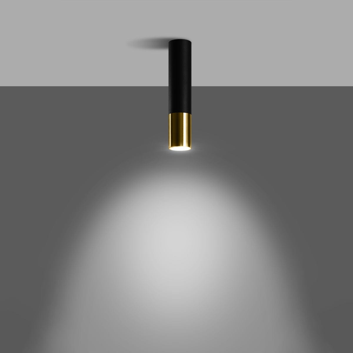 LOOPEZ Taklampa Svart/Guld - Modern Spotlight - Lätt att Rengöra - Bytbara GU10 Lampa - Universellt Monteringssystem - Tidlös Design