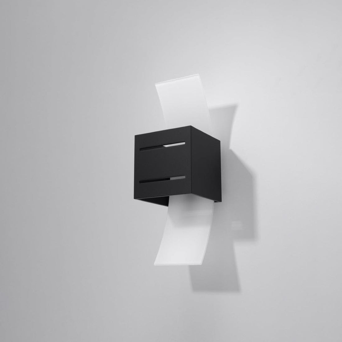 Loreto Vägglampa - svart - modern aluminium &amp; glas - G9 LED-kompatibel - 10x12x30 cm