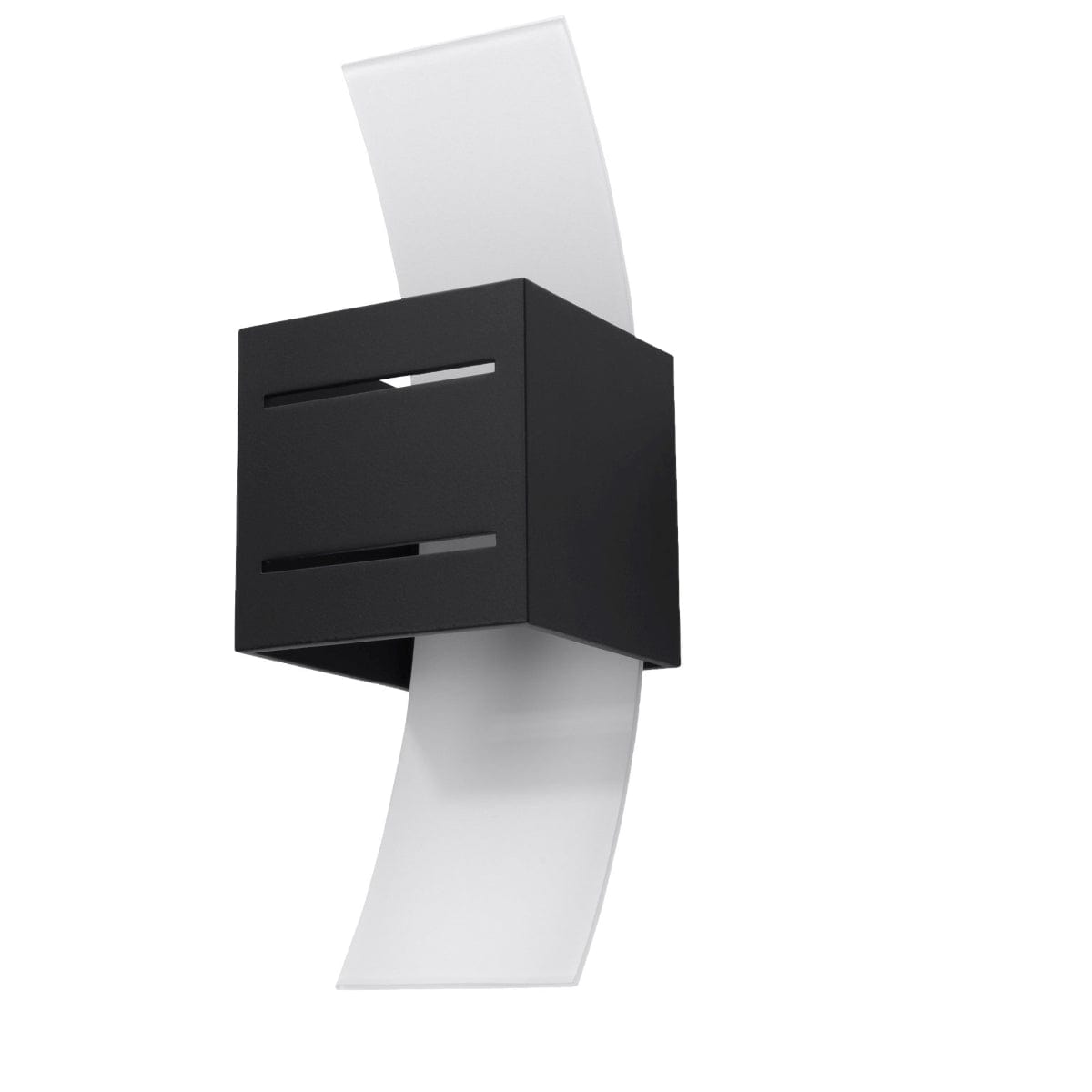 Loreto Vägglampa - svart - modern aluminium &amp; glas - G9 LED-kompatibel - 10x12x30 cm