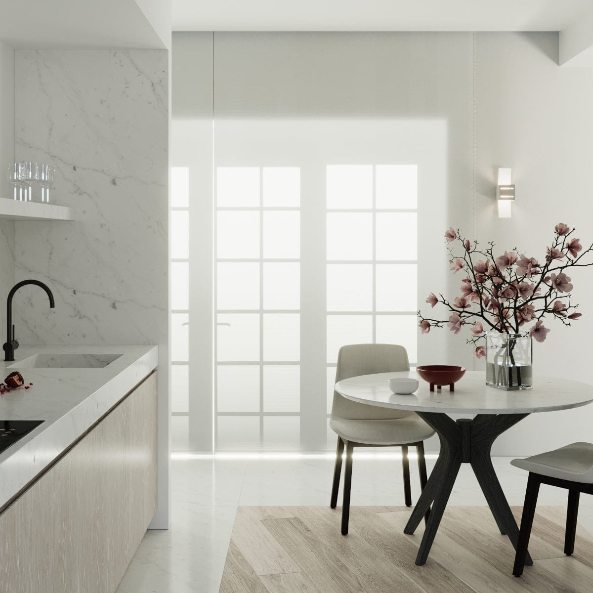 Loreto Vägglampa - Grå - Modern Aluminium & Glas - G9 LED Kompatibel - 10x12x30 cm