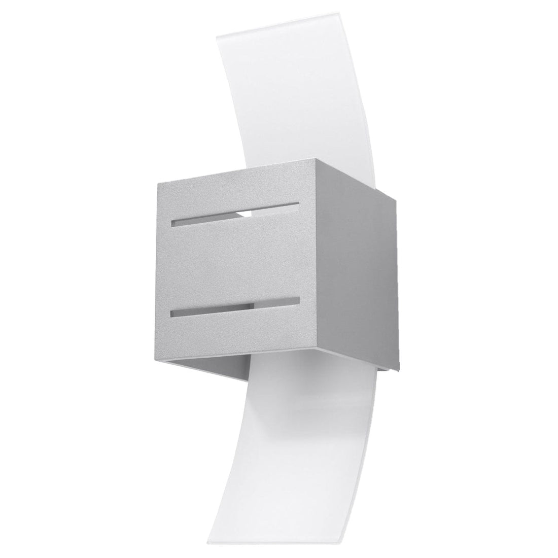 Loreto Vägglampa - Grå - Modern Aluminium &amp; Glas - G9 LED Kompatibel - 10x12x30 cm