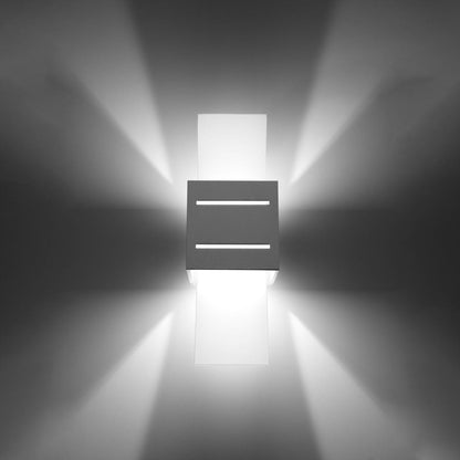 Loreto Vägglampa - Vit - Modern Aluminium &amp; Glas - G9 LED Kompatibel - 10x12x30 cm
