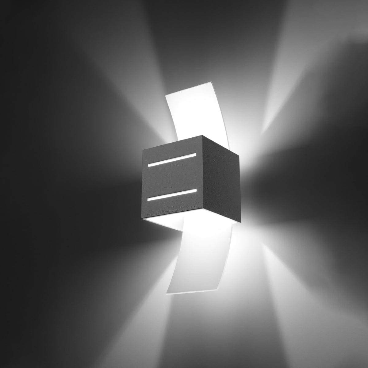 Loreto Vägglampa - Vit - Modern Aluminium &amp; Glas - G9 LED Kompatibel - 10x12x30 cm