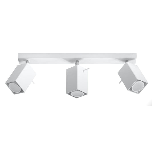 Merida Industrial White Triple Spotlight - Justerbar Stål Taklampa, 45x6x16 cm