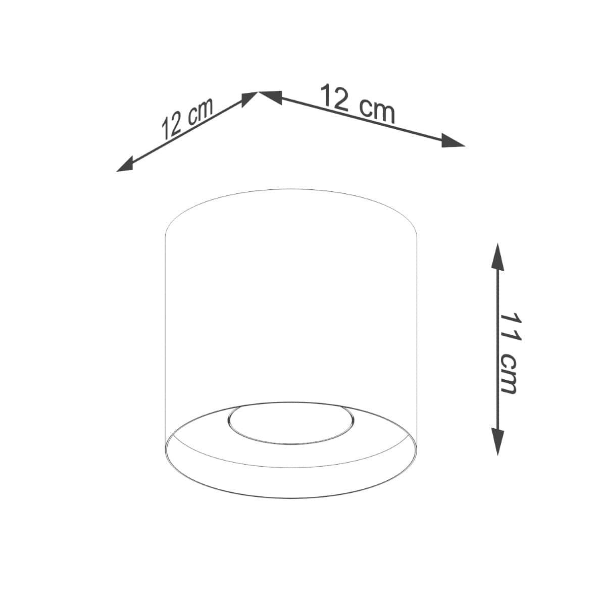 MIKA Taklampa Guld - Minimalistisk Design - Anpassningsbar Lampa - Modern och Mångsidig - Högkvalitativ Polsk Produktion - Elegant Cylindrisk Form