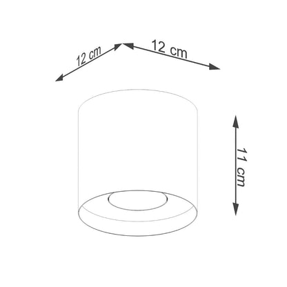 MIKA Taklampa Guld - Minimalistisk Design - Anpassningsbar Lampa - Modern och Mångsidig - Högkvalitativ Polsk Produktion - Elegant Cylindrisk Form