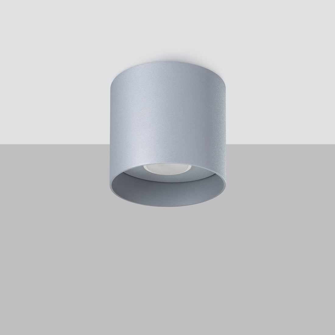 MIKA Taklampa Grå - Minimalistisk Design - Anpassningsbar Lampa - Modern och Mångsidig - Högkvalitativ Polish Produktion - Elegant Cylindrisk Form
