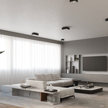 Mono Triple Taklampa - GU10 - Stål - Vit/Svart - 34x14x11 cm