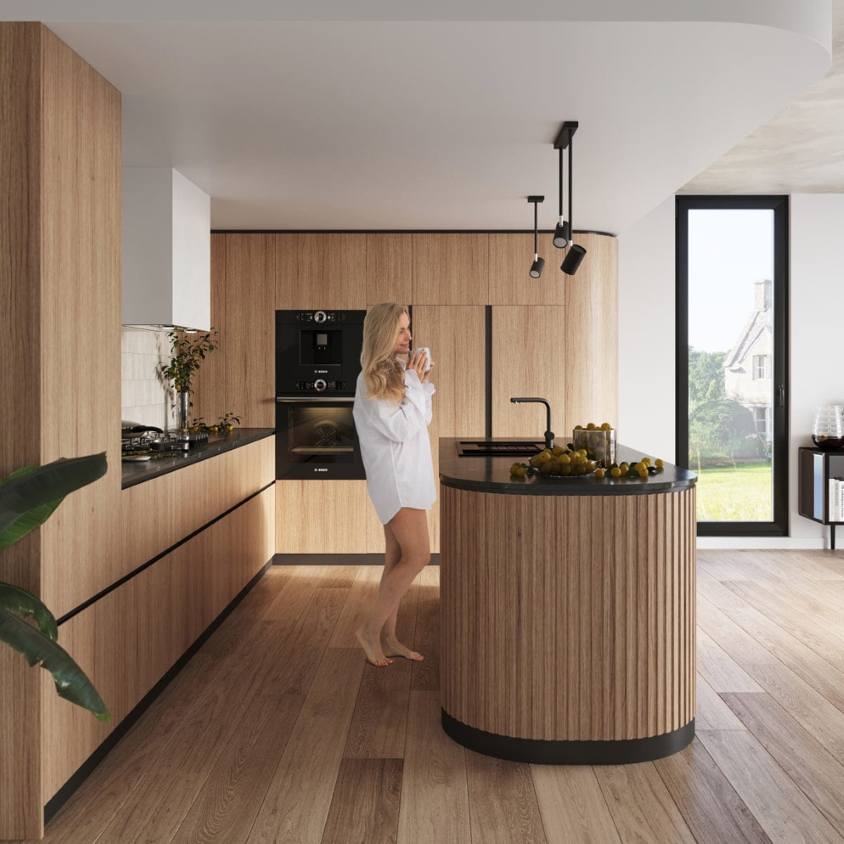 NORANO Taklampa 2 Svart - Justerbar Ljusriktning - Minimalistisk Design - Tillverkad i Polen - Tidlös Svart med Krominsatser - Modern och Funktionell