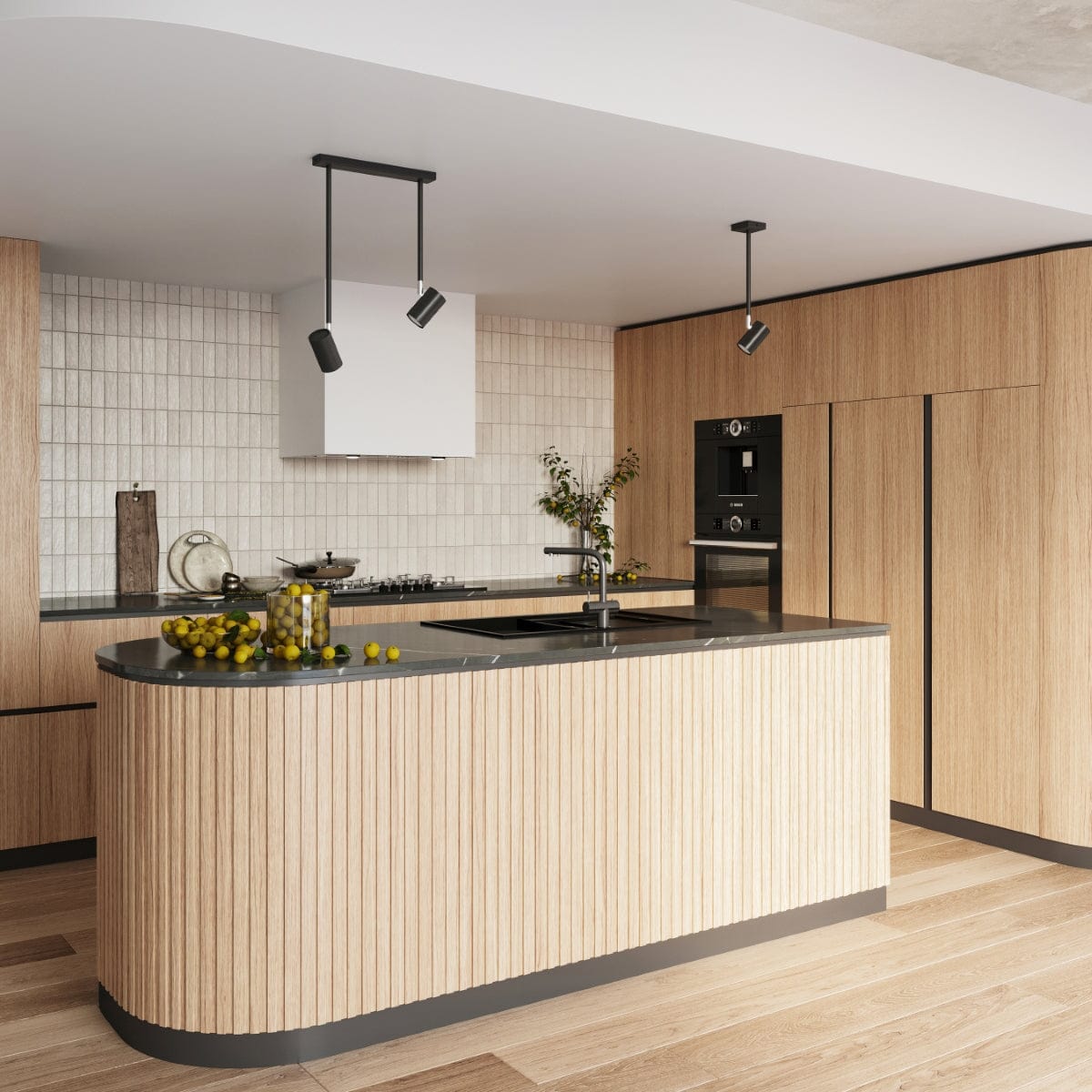 NORANO Taklampa 2 Svart - Justerbar Ljusriktning - Minimalistisk Design - Tillverkad i Polen - Tidlös Svart med Krominsatser - Modern och Funktionell