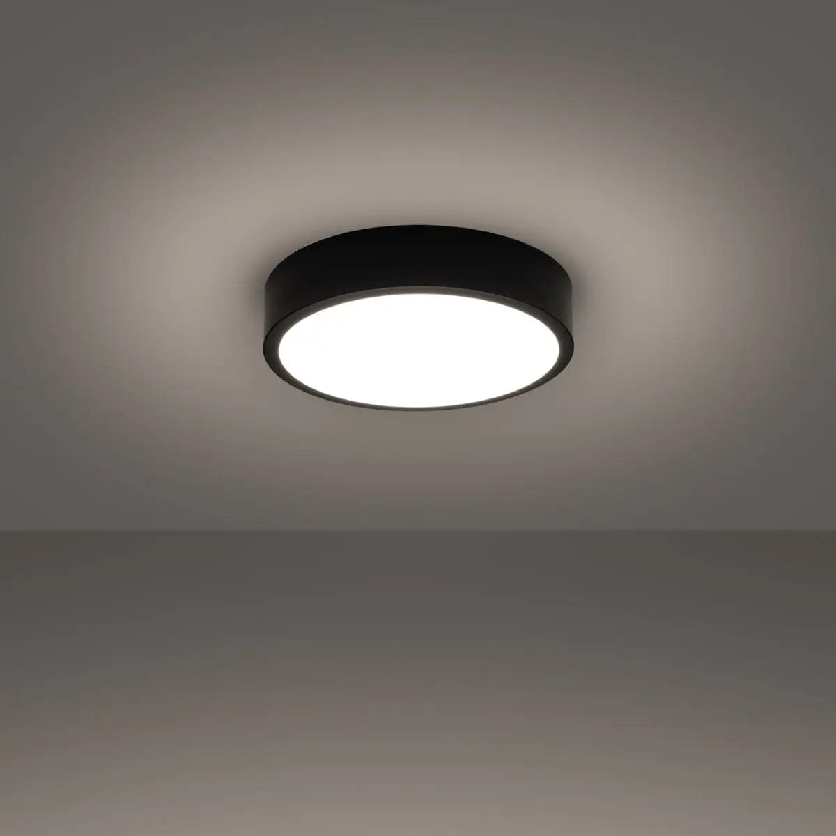 Onyx 30 Taklampa Svart LED 3000K - Rund Takplafond - Enkelt och Elegant Design - Lätt att Rengöra - Mjuk och Diffuserad Ljus - Minimalistisk Stil
