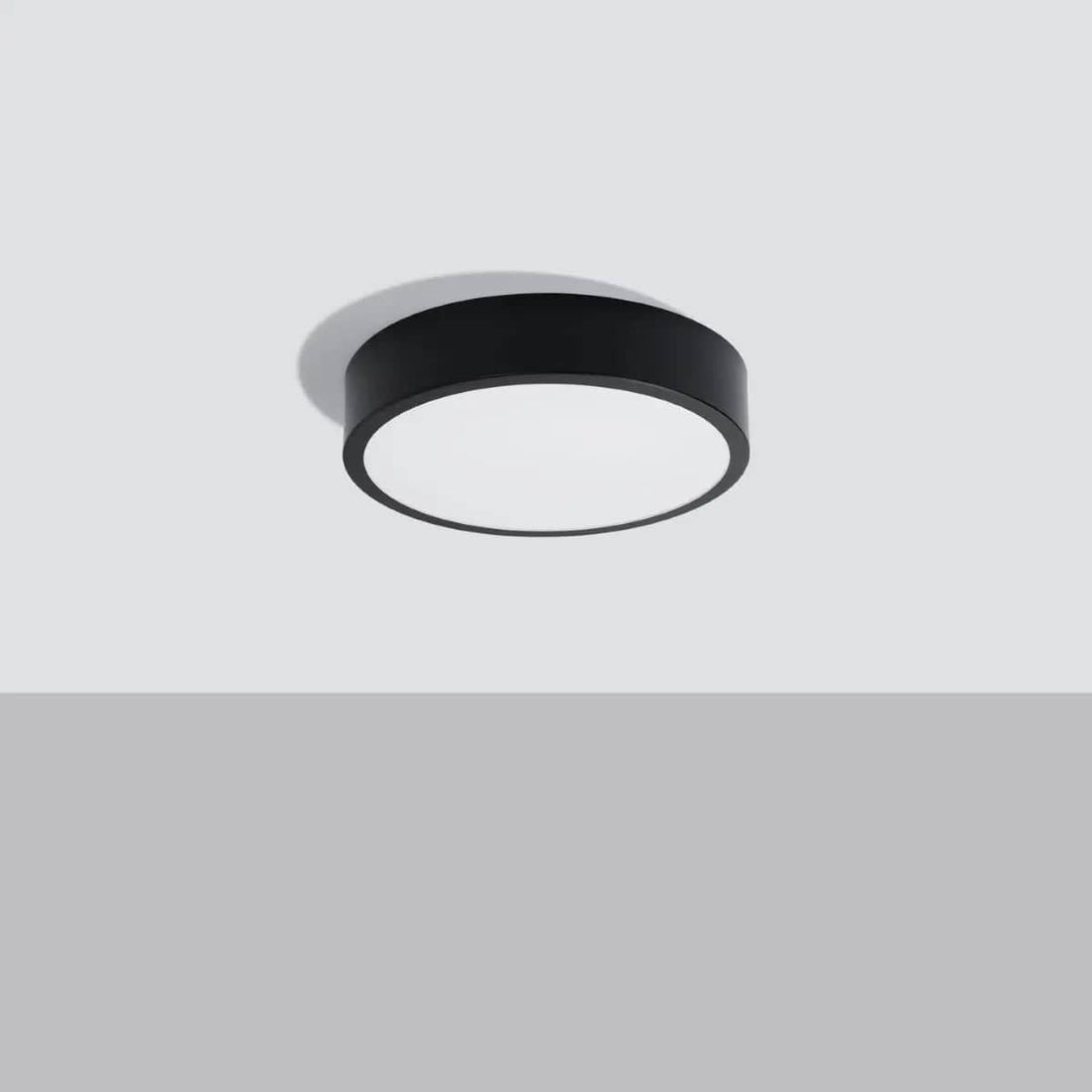 Onyx 30 Taklampa Svart LED 3000K - Rund Takplafond - Enkelt och Elegant Design - Lätt att Rengöra - Mjuk och Diffuserad Ljus - Minimalistisk Stil