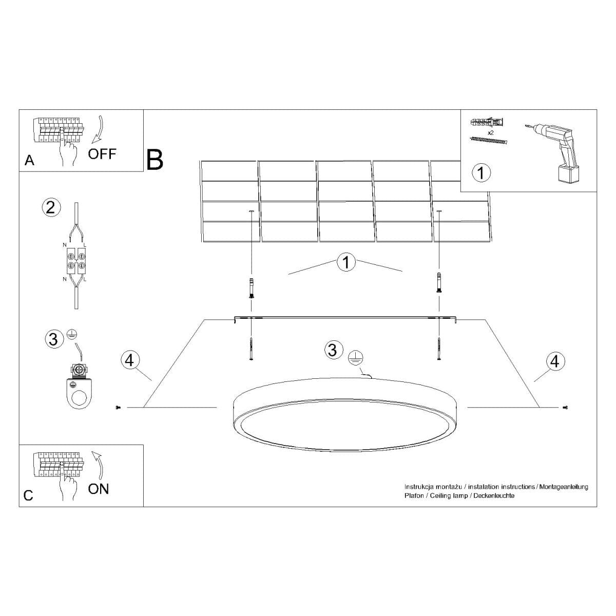 Onyx 30 Taklampa Vit LED 3000K - Rund Takplafond - Enkelt och Elegant Design - Lätt att Rengöra - Mjuk och Diffuserad Ljus - Minimalistisk Stil