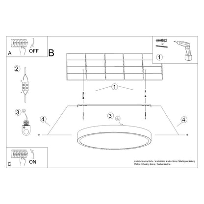 Onyx 30 Taklampa Vit LED 3000K - Rund Takplafond - Enkelt och Elegant Design - Lätt att Rengöra - Mjuk och Diffuserad Ljus - Minimalistisk Stil