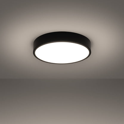 Onyx 40 Taklampa Svart LED 3000K - Rund Takplafond - Enkel och Elegant Design - Lätt att Rengöra - Mjuk och Diffuserad Ljus - Minimalistisk Stil