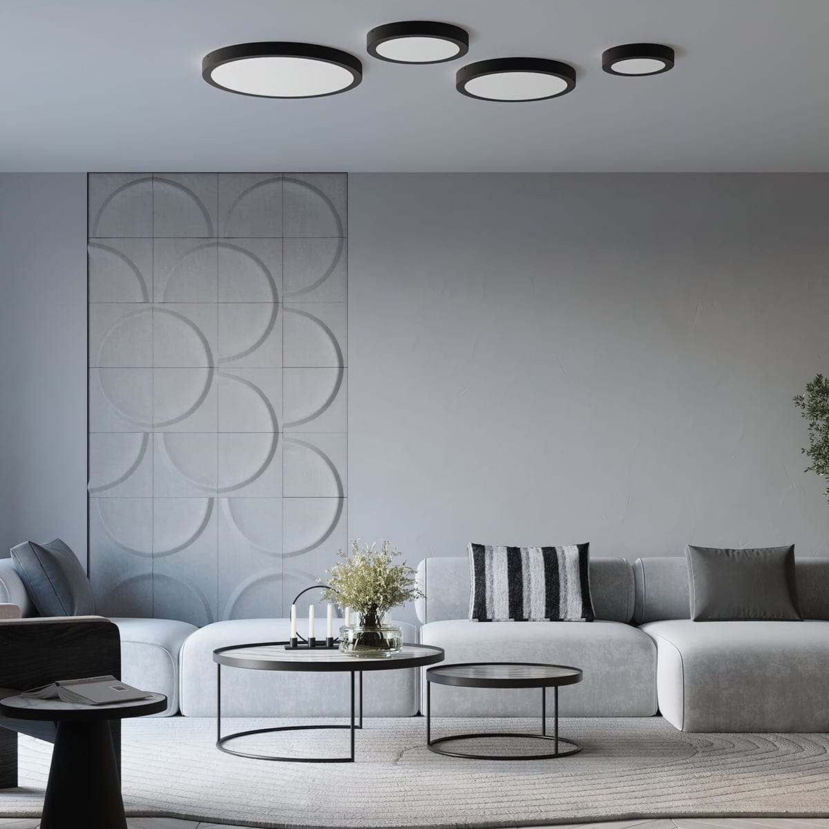 Onyx 50 Taklampa Vit LED 3000K - Rund Takplafond - Enkel och Elegant Design - Lätt att Rengöra - Mjuk och Diffuserad Ljus - Minimalistisk Stil