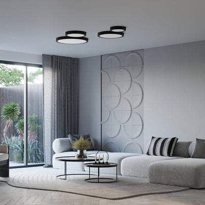 Onyx 60 Taklampa Svart LED 3000K - Rund Takplafond - Enkel och Elegant Design - Lätt att Rengöra - Mjukt och Diffust Ljus - Minimalistisk Stil