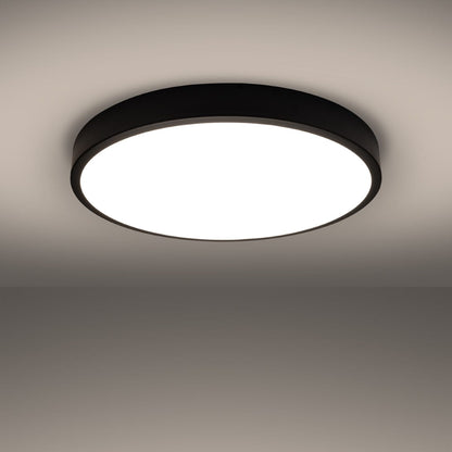 Onyx 60 Taklampa Svart LED 3000K - Rund Takplafond - Enkel och Elegant Design - Lätt att Rengöra - Mjukt och Diffust Ljus - Minimalistisk Stil