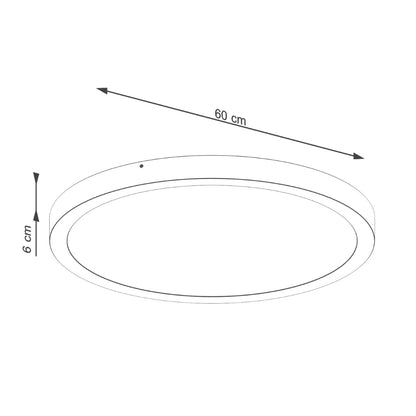 Onyx 60 Taklampa Svart LED 3000K - Rund Takplafond - Enkel och Elegant Design - Lätt att Rengöra - Mjukt och Diffust Ljus - Minimalistisk Stil
