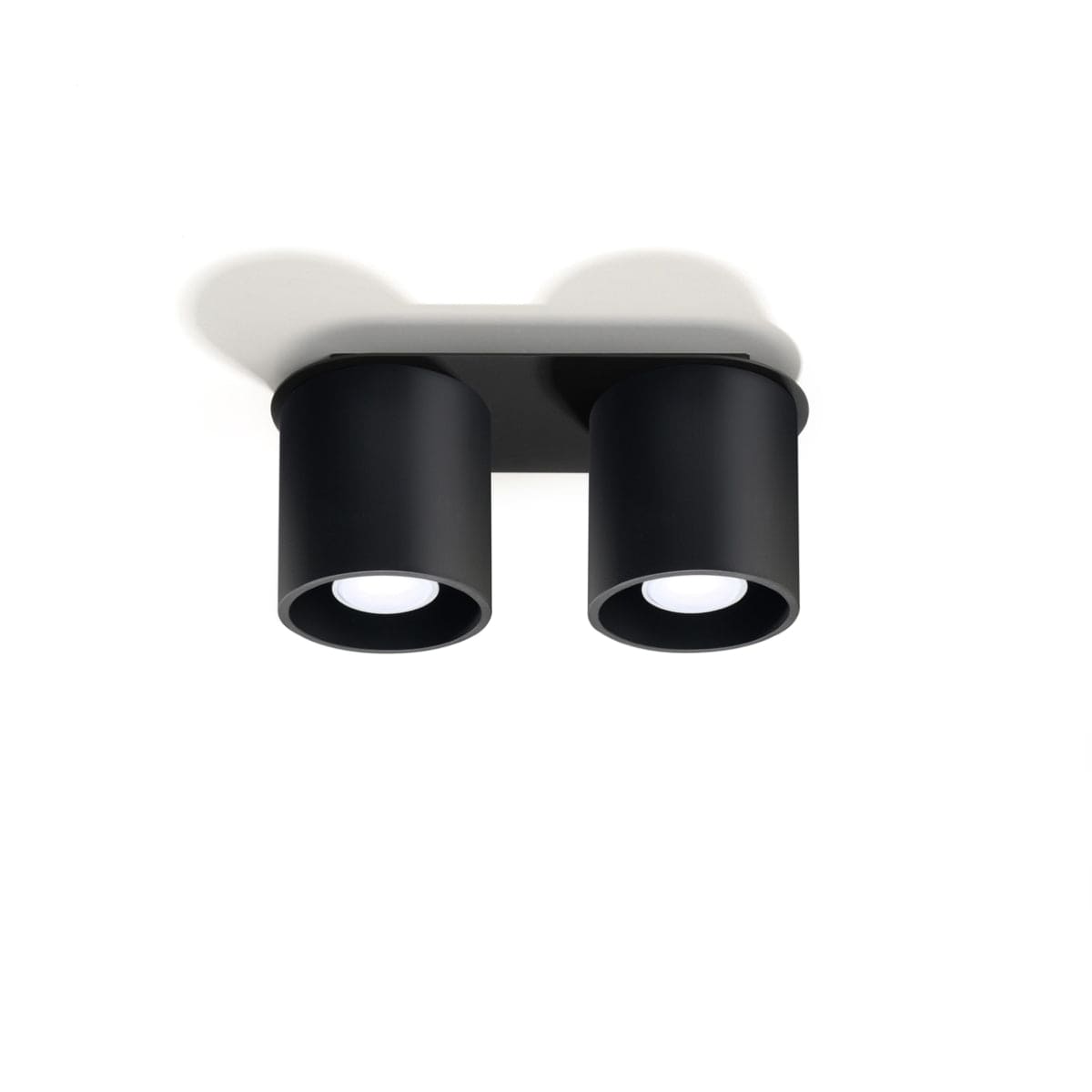 Orbis Svart Tak/Vägglampa - Dubbel Cylindrisk Skärmar - Aluminium - Modern Design