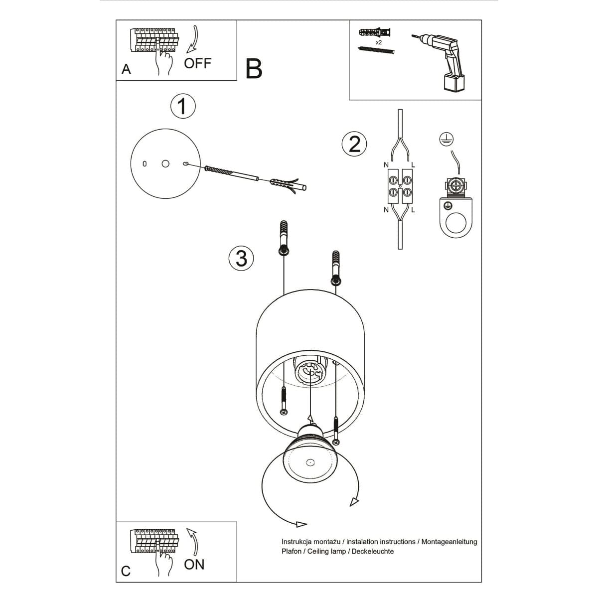ORBIS Taklampa 1 Antracit - Minimalistisk Downlight Design - Lätt att Rengöra - Snabb och Praktisk Installation - Hög Hållbarhet - Utbytbart GU10 Glödlampor - Flera Färg- och Texturalternativ