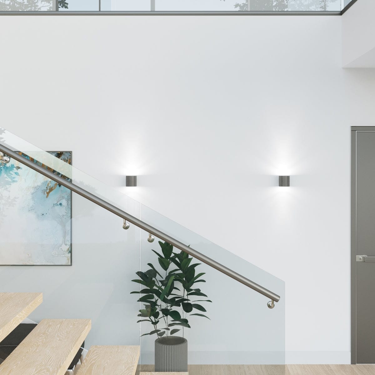 ORBIS Taklampa 1 Antracit - Minimalistisk Downlight Design - Lätt att Rengöra - Snabb och Praktisk Installation - Hög Hållbarhet - Utbytbart GU10 Glödlampor - Flera Färg- och Texturalternativ