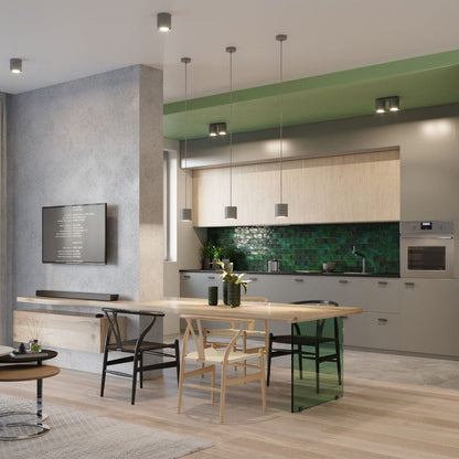 Orbis Grå Tak/Vägglampa - Cylindrisk - GU10 LED - Aluminium