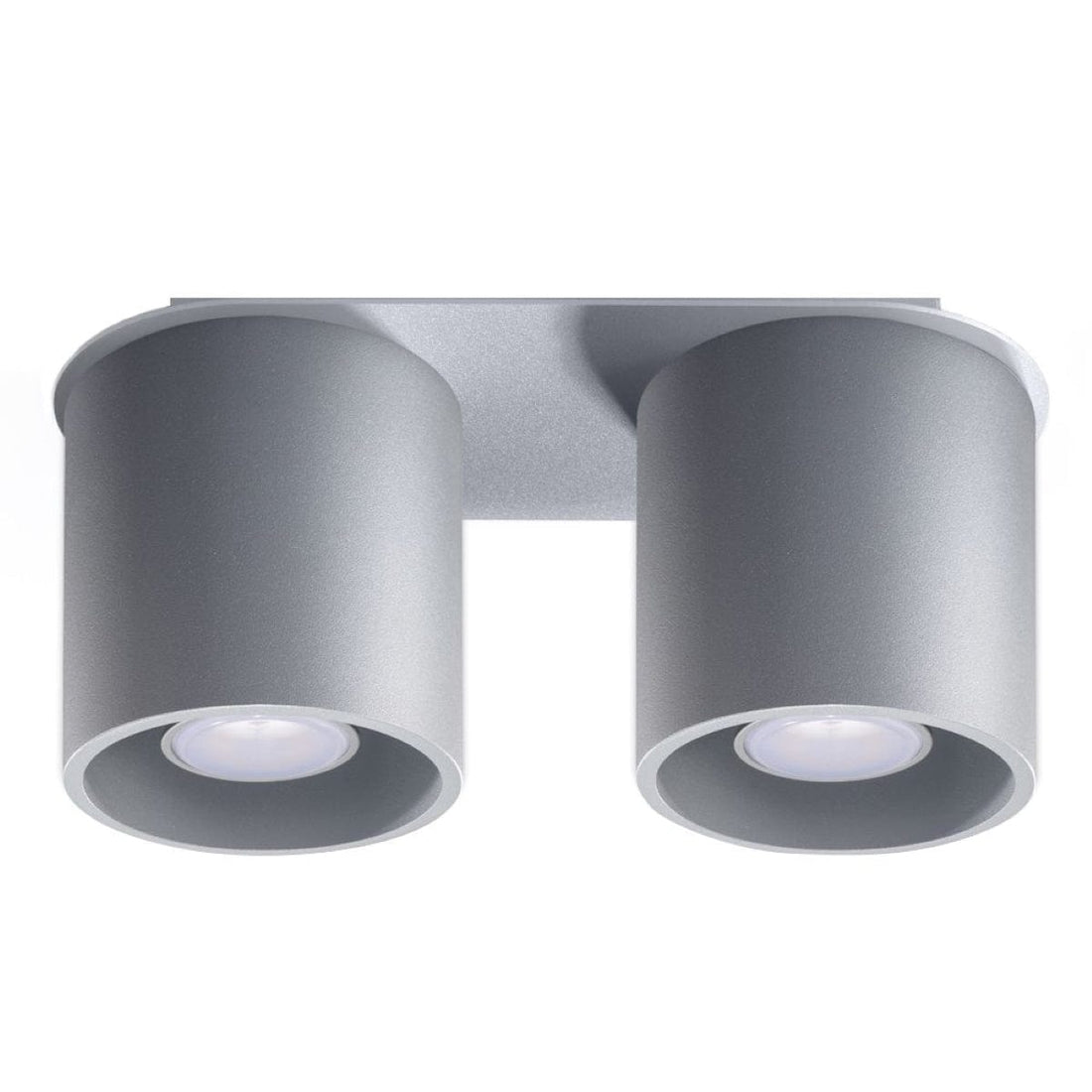 Orbis Gray Tak/ Vägglampa - Dubbel Cylindrisk Skärmar - Aluminium - Modern Design